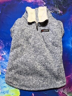 Polartec Heather Gray Sherpa-Lined Dog Pullover
